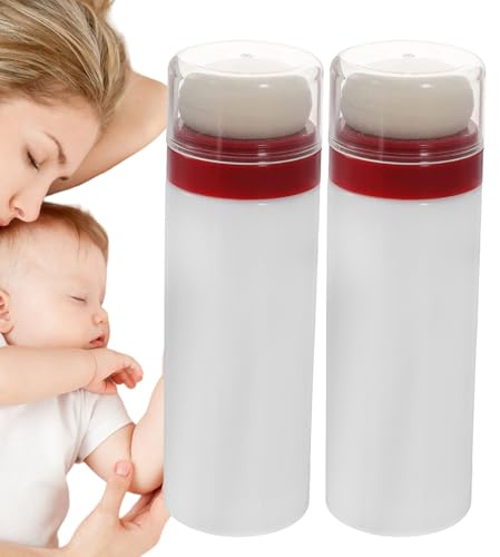 Makeup Powder Flask - 8cm Portable Cosmetic Shaker, Reusable Beauty Dispenser | Soft Puff Applicator For Purse Office Travel Commuting Business Trips Handbag Drawer Vanity Gym Outdoor Commute Kit