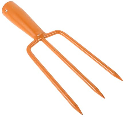 Luxshiny Forca da Giardino a 3 Denti Dritti in Acciaio, Misura 26x10x3,5 Cm, Utensile per Diserbo e Protezione Radici, per Grandi Aziende Agricole All'aperto