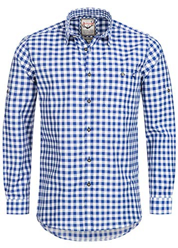 Stockerpoint Trachtenhemd OC-Franzl | kariert | modern Fit M Blau