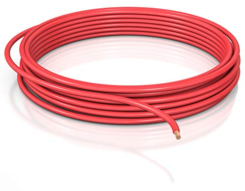 DCSk Fahrzeugleitung - 25mm² - 2m - FLRY B asymmetrisch - 25 mm² - KFZ Kabel Litze - Rot - 25mm2