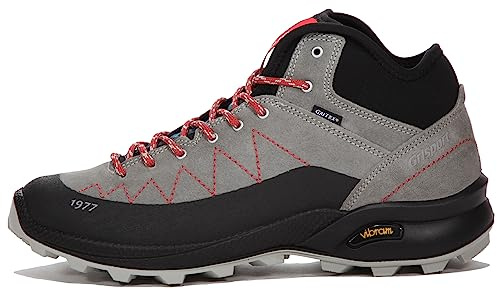 Grisport Scarpe da esterno Tundra Vesuvio grigio/nero/rosso, in vera pelle, TEX, grigio., 37 EU