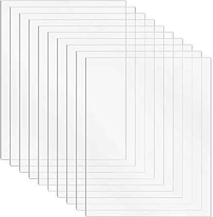 DARENYI 10 st akrylskivor, akrylglas, 1 mm, glasklara plexiskivor, klara plastskivor för fotoramar, projektutställning, målning etc. (25 x 20 cm)