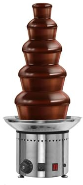 GGM Gastro Fontaine à chocolat à 5 étages - 70cm de hauteur - Capacité de 6kg de chocolat - 200 W - fondue, mariages et événements - pour tremper des fruits, des guimauves et autres - SBCH5