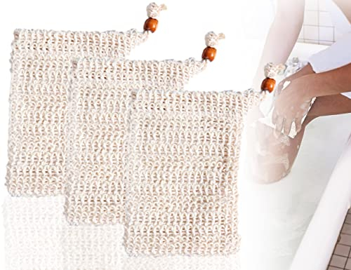 ZoeTekway 3 Stück Duschbrocken Seifensäckchen Festes Duschgel Seifensack mit Netz zum Einschäumen von Gesichtswäsche für Seife Festes Shampoo Aufbewahrung