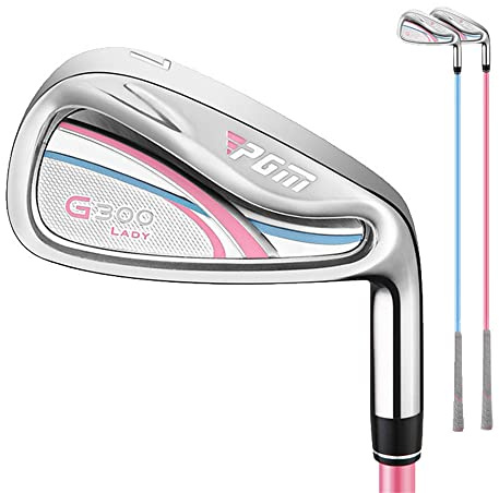 Lady's Choice - Hierro para palos de golf para mujer, hierro #7 con eje de acero o carbono para deportes de golf (con eje de acero)