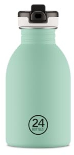 24Bottles Kids - Gourde pour enfants avec paille, école primaire et maternelle 250 ml, bouteille bébé 100 % hermétique en acier inoxydable, sans BPA, ultra légère, écologique, design italien [non