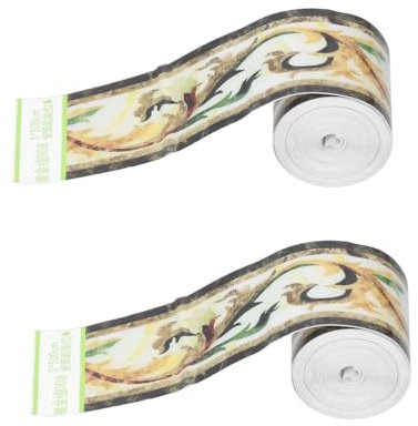 Beufee Frise Papier Peint à Décoller et à Coller, 2 Pièces 5x500cm Cadre Miroir Bordure Murale Papier Peint 3D Autocollant Auto-Adhésif pour Cuisine Salon, frise murale adhesive, frise papier peint