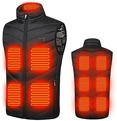 Zeiayuas 2024 Veste Chauffante Homme,Gilet Chauffant Moto,Doudoune Chauffante Sans Manche Femme,Gilet Polaire avec 3 Niveaux de Chauffage pour Ski Plein Air Randonnée Hiver Moto Chasse Camping