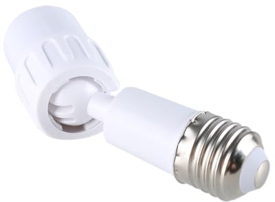 FUXIU Adaptateur d'extension E27 vers E27 - Rotation à 360 degrés - Blanc - Plastique - Accessoire pour lampe - Montage au plafond - 1 unité