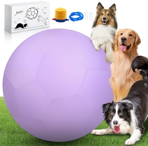 QDOLEQ 25 Herding Ball Set for Dogs and Horses, Durable Waterproof Dog Toy, Dual-Layer Large Interactive Pet Play Ball for Australian Shepherds, Cattle Dogs, Collies, and All Herding Breeds