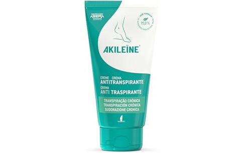 AKILEINE Crema Antitranspirante para pies 75ml Apto a partir de 3 años 95.8% de ingredientes naturales