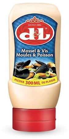 D&L Muscheln & Fisch Sauce 2x 300ml – Fischsauce, cremig & würzig zu Muscheln, Fisch, Meeresfrüchten & Fondue – Feine belgische Würzsauce von Devos & Lemmens für Genießer