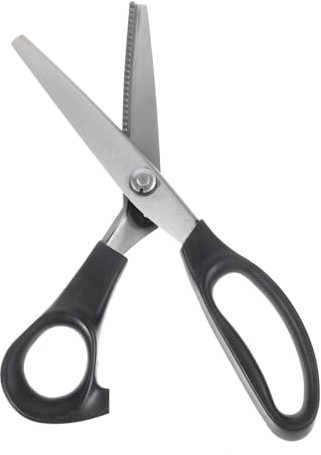 Healvian Ciseaux de Couture à Texture Crantée 3 MM Ciseaux de Tailleur Professionnels en Acier Inoxydable Poignée Ergonomique Coupe-Tissu Précis pour Travaux Manuels Patchwork et