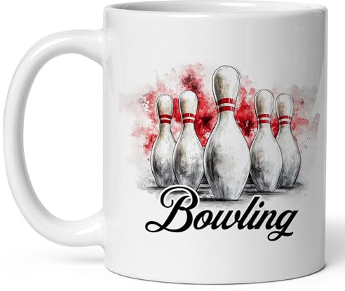 Souvenir för bowlingspelare kaffekoppar modern kaffekopp rolig mugg för mjölk kontor kakao 330 ml