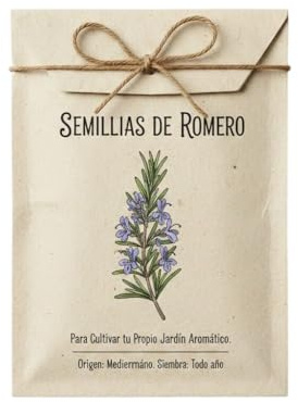 Cultiva Romero Aromático en Casa con Semillas DECOALIVE – Planta Mediterránea para Cocina y Huerto Urbano