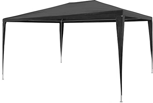 Nqyjm Gazebo da giardino all'aperto Tenda di ricezione 3x4 m PE Antracite, Padiglione per Campeggio, Matrimonio, Festa, Mercato, Spiaggia