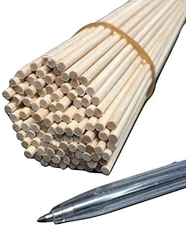 Trustleaf 3mm x 300mm Birch Hardwood Wooden Craft Sticks/Dowels - Seconds - Pack of 20 Dowels