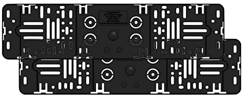 3D-Carbon-Design x kurzer eleganter rahmenloser Nummernschildhalter 46 x 11 cm für Autokennzeichen mit exakten Maßen 460 x 110 mm