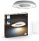 Philips Hue White Amb. LED-Deckenleuchte Still inkl. Dimmschalter, aluminium, dimmbar, alle Weißschattierungen, steuerbar via App, kompatibel mit Amazon Alexa (Echo, Echo Dot)