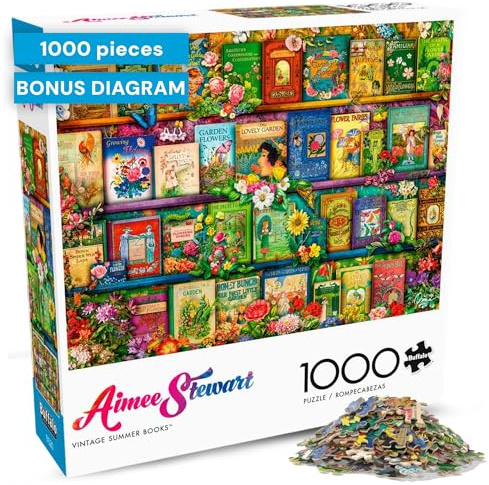 Buffalo Games Aimee Stewart Books, Jigsaw Puzzles for Adults 1000 Pieces