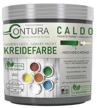 Contura BeGreen 250ml. Kreidefarbe Shabby Chic Möbellack Lack Möbel Farbe Holzlack Natur (05 Anthrazitgrau)