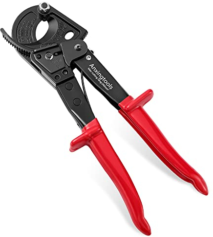 Cortadores de carraca, Anxingtools HS325 Cortaalambres de alta resistencia para cable de cobre y aluminio de hasta 240 mm², cortadores de cable de carraca