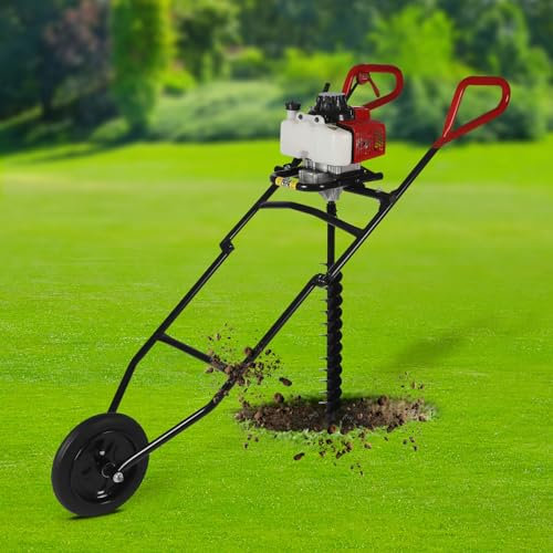 LNINNERY Tarière à essence, 63 cc, 3 CV, pour les maisons, les chantiers et les fermes