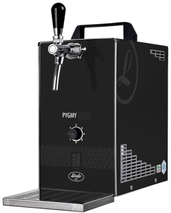 Komplett Set - Bier Zapfanlage, Bierzapfanlage PYGMY 25/K Limited Edition mit Membranpumpe, 1-leitig Trockenkühlgerät aus Edelstahl, 35 L/h, inkl. Schanksäule, Green Line, Zapfkopf:Set 4 Zapfköpfe