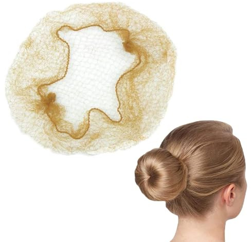Hair Nets for Buns, 20Pcs Hair Bun Nets Set Blonde Ballet Hair Net for Girls,Invisible Elastic Edge Mesh Bun Holder for Women,Girls,Ballet Dancer,Nurse,Hairnets for Bun