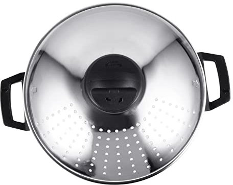 STOBAZA Olla Multifuncional para Fideos Antiadherente Inoxidable Tapa Coladora Hervidor de Alta Temperatura Utensilios de Cocina Livianos para Cocinar Pasta y