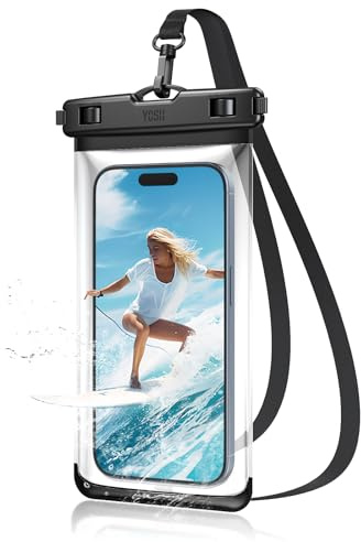 YOSH Waterproof Phone Pouch [Side Button Friendly], IPX8 Waterproof Phone Case for Swimming, Underwater Case Travel Essential for iPhone 17 16 15 14 Pro Max Galaxy S26 S25 S24 S23 Ultra up to 7.2