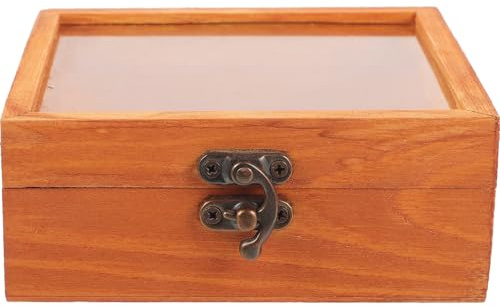 UPKOCH Scatola Porta Sigari in Legno Marrone Coperchio e Serratura, Umidificatore Compatto da Viaggio per Protezione e Conservazione Professionale