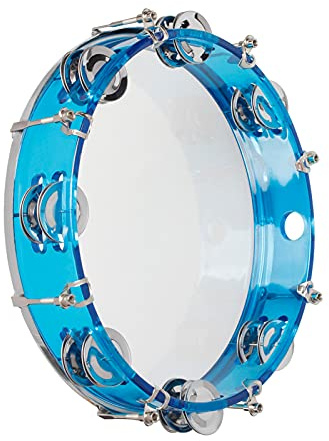25 cm handhållen tamburin rad trumset slagverk instrument musikalisk pedagogisk leksak för kyrkföreställning vuxna med inställningsnyckel