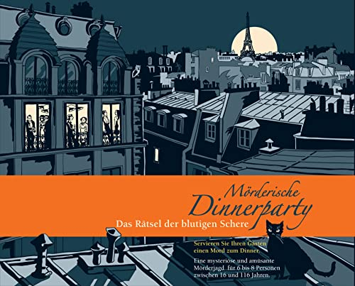 Blaubart Mörderische Dinnerparty – Das Rätsel der blutigen Schere - Krimidinner für zuhause für 6 bis 8 Personen/spannendes Krimi Dinner Spiel/Krimispiel für Erwachsene