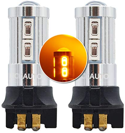MCK Auto PW24W PWY24W LED Canbus glödlampor indikatorer blinkers bärnsten orange mycket ljus och utan fel kompatibel med XE A3 CC - EB4L3 - Förvandla din resa