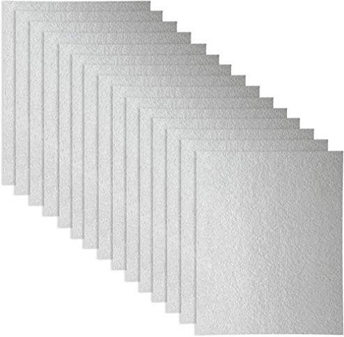 15 Pezzi Universale Foglio Mica per Forno a microonde15x12cm,Mica Piastre a Microonde Foglio Protezione per forno a microonde in Mica,Grigio