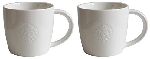 STARBUCKS Collection Tall Fore Here Gläser-Set, kurz, Weiß, 2 Stück, 355 ml