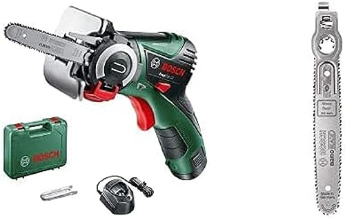Bosch Akku Säge EasyCut 12 (1 Akku, 12 Volt System, NanoBlade Technologie, im Koffer) + Sägeblatt NanoBlade (für Holz du synthetische Materialien)
