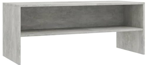 vidaXL Meuble TV, Armoire de Télévision avec Compartiment, Meuble Télé de Salon Salle de Séjour Intérieur, Moderne, Gris Béton Bois d’Ingénierie