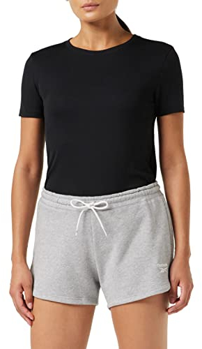 Reebok Women's RI French Terry Short Casual, Mgreyh/White, XL