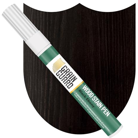 Grain Guard Wood Stain Touch-Up Marker Pens | Black Ebony | for Touching Up & Staining Scratches, Scuffs, Marks & Dents | Ideal for Wooden Floors, Furniture, Doors, Windows | Fast Drying & Waterproof