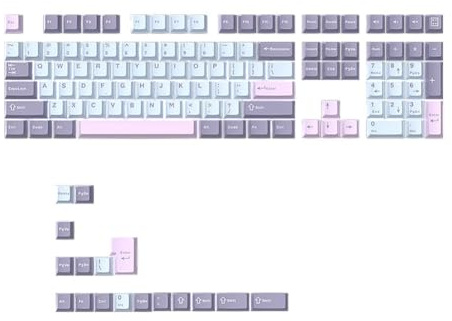 Rordigo 125 tangenter, PBT Double Shot tangentkåpor, tangentkåpor, Cherry-höjd, för MX-typ, B mekaniskt tangentbord