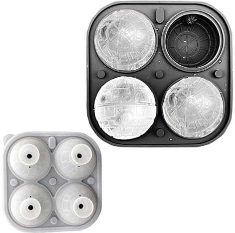 Molyorch Stampo in silicone per cubetti di ghiaccio, Cubetti Ghiaccio Forma Palla Forma, Stampo Per Cubetti Di Ghiaccio Tondo con coperchio e imbuto, facile da staccare, per gelato