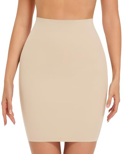 ONEW Shapewear Dress Slip Shaping Half Slips Under Dress Tummy Control Slimming Slip Body Shaper Seamless Underwear for Women