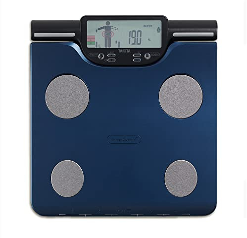 TANITA BC-602 Segmentale Körperanalysewaage Körperfett Muskelmasse pro Körperteil Tägliche Kalorienaufnahme 10 Ablesungen Blau