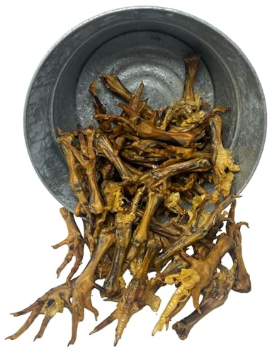 JACK'S PREMIUM Dehydrated Chicken Feet for Dogs - All Natural Dental Dog Chews - Single Ingredient Chicken Treat - Made in USA (10 Count)