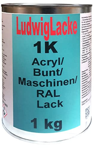 LudwigLacke 1K Maschinenlack 1kg RAL 9002 Grauweiss Lack glänzend