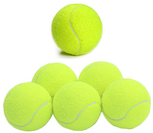 Zasvec Tennisbälle 6 Stück Hundespielzeug Tennisball Tennis Übungsbälle Tennisbälle Training Tennisbälle Hund Langlebige Tennis Balls für Training Hundespielzeug