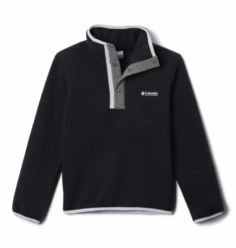Columbia Youth Unisex Helvetia 2 Half Snap Fleece, Black/City Grey, 152