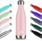 Mont-Clair H2O Trinkflasche Edelstahl - Thermosflasche - BPA-freie - Water Bottle, Edelstahl trinkflasche 1L - 24h Kalt & 12h Warm - Trinkflasche Auslaufsicher - Rosa